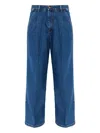 Maison Kitsuné Pleated Denim Jeans In Blue