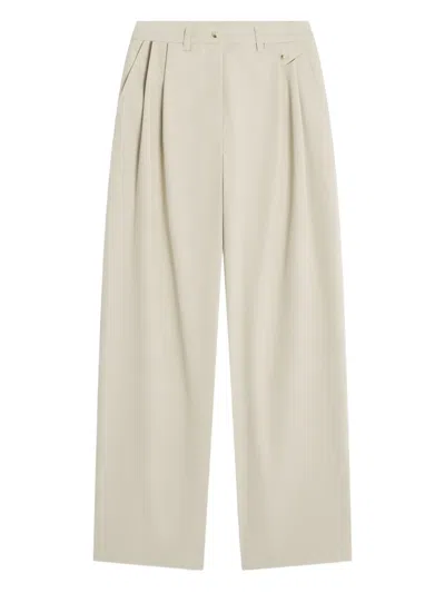 Maison Kitsuné Pleated-pocket Trousers In Neutral