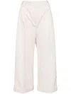 MAISON KITSUNÉ PLEATED ROLLED-HEM TROUSERS