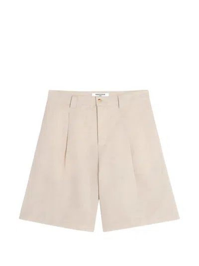 Maison Kitsuné Pleated Shorts In Neutral