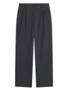 Maison Kitsuné Pleated Tailored Trousers In Blue