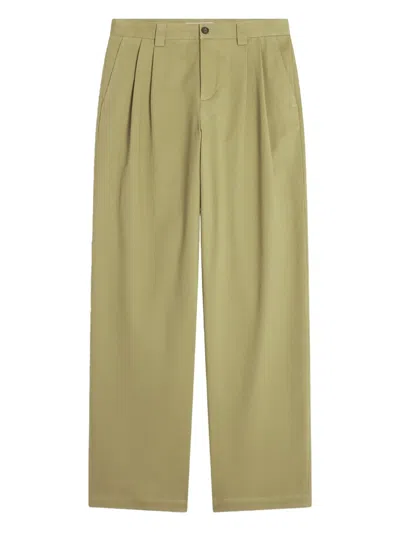 Maison Kitsuné Pleated Trousers In Green