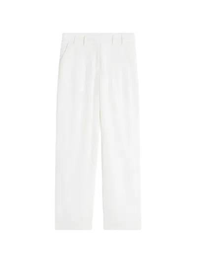 Maison Kitsuné Pleated Trousers In White