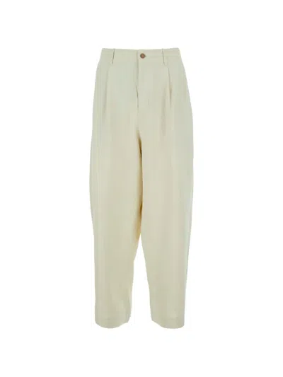 Maison Kitsuné Tailored Pleated Pants In Neutral