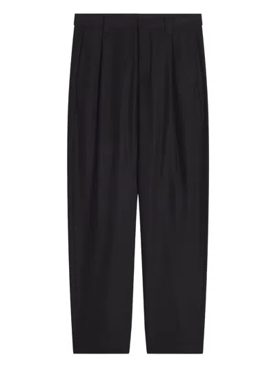 Maison Kitsuné Pleated-wool Trousers In Animal Print