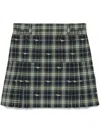 Maison Kitsuné Pocket-embellished Pleated Mini Skirt In Grün