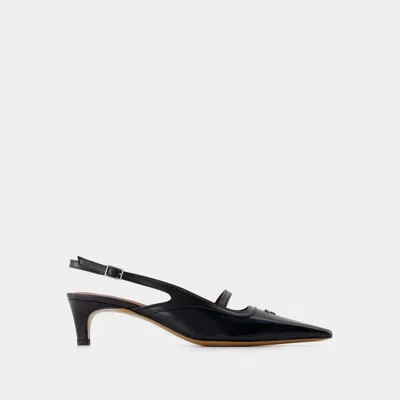 Maison Kitsuné Pointy Sling Back - Maison Kitsune - Leather - Black