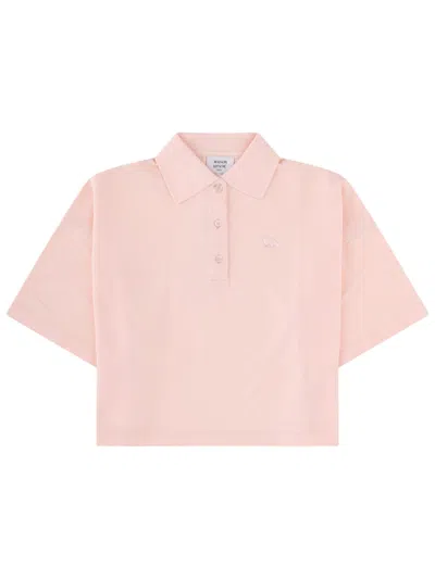 Maison Kitsuné Pink Solid Shirt Collar Polo