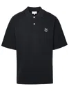 Maison Kitsuné Bold Fox Head Patch Oversize Polo In Black
