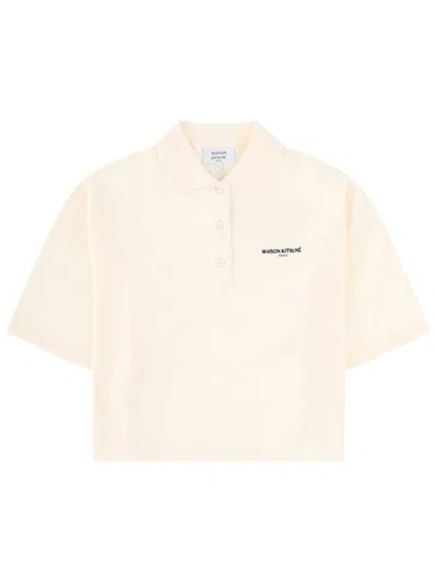 Maison Kitsuné Polo Con 徽标 In White