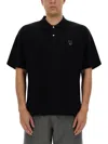 Maison Kitsuné Bold Fox Head Patch Oversize Polo In Black