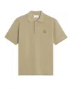 Maison Kitsuné Cotton Polo Shirt With Iconic Logo Patch In Brown