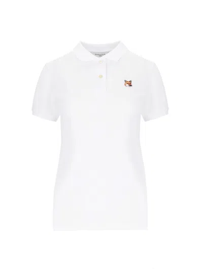Maison Kitsuné Polo Shirt "fox Head Patch" In White