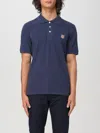 Maison Kitsuné Fox Head Patch Regular Polo Ink Blue In Blau