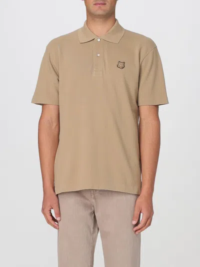 MAISON KITSUNÉ POLO SHIRT MAISON KITSUNÉ MEN COLOR BROWN,G82043032