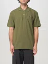 MAISON KITSUNÉ POLO SHIRT MAISON KITSUNÉ MEN COLOR GREEN,F84568012