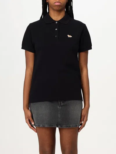 MAISON KITSUNÉ POLO SHIRT MAISON KITSUNÉ WOMAN COLOR BLACK,G77941002