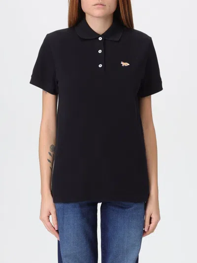 MAISON KITSUNÉ POLO SHIRT MAISON KITSUNÉ WOMAN COLOR BLACK,H36863002