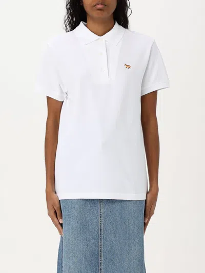 MAISON KITSUNÉ POLO SHIRT MAISON KITSUNÉ WOMAN COLOR WHITE,G77941001