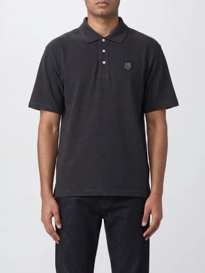 Maison Kitsuné Maison Kitsun&eacute; Polo Shirt Men  In Gray