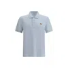 Maison Kitsuné Fox Head Patch Polo In Gray