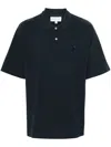 Maison Kitsuné Maison Kitsune` Polo Shirt With Fox Patch In Blue