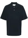 Maison Kitsuné Maison Kitsune` Polo Shirt With Fox Patch In Blue