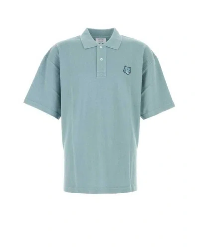 Maison Kitsuné Powder Blue Piquet Polo Shirt