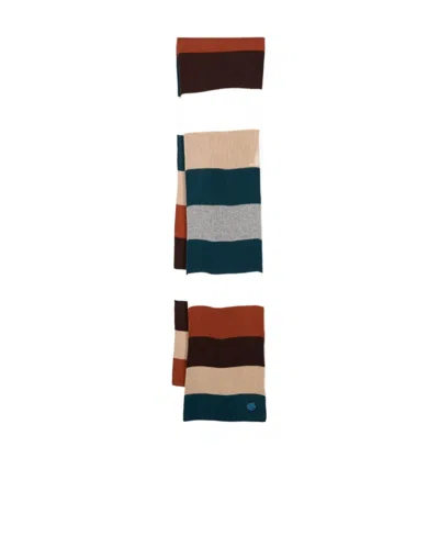 Maison Kitsuné Preppy Striped Scarf In Multicolor