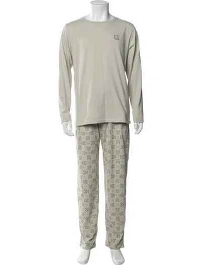 Pre-owned Maison Kitsuné Printed Pajama Set In Green