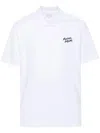 Maison Kitsuné Handwriting Cotton Polo Shirt In White