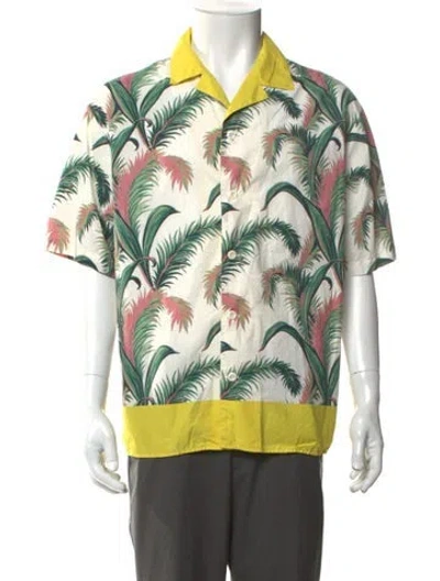 Pre-owned Maison Kitsuné Printed Short Sleeve Shirt In Green
