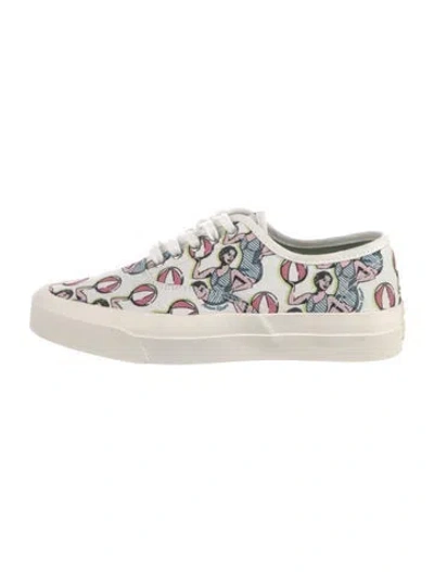Pre-owned Maison Kitsuné Printed Sneakers In White