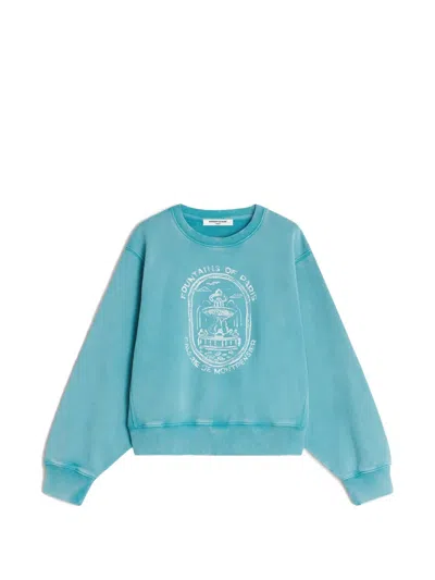Maison Kitsuné Printed Sweatshirt In Blue