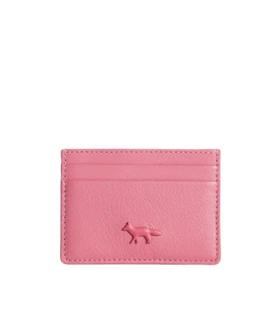 Maison Kitsuné Profile Fox Cardholder In Pink