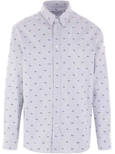 Maison Kitsuné Profile Fox Shirt In Blue