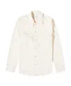 Maison Kitsuné Profile Fox Cotton Gabardine Shirt In White
