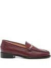 Maison Kitsuné Profile Fox Leather Loafers Shoes In Multi