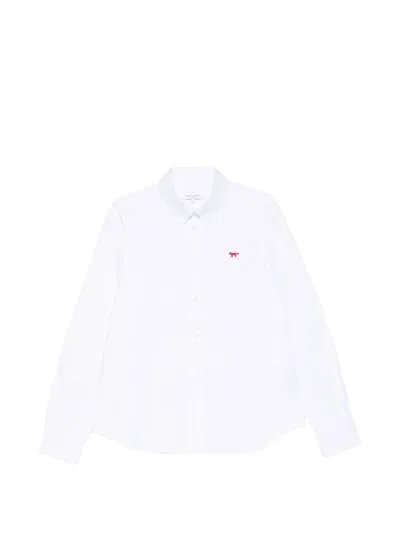 Maison Kitsuné Profile Fox Cotton Shirt In White