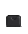 Maison Kitsuné Fox-head Zip-around Wallet In Black