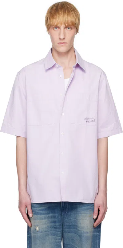 Maison Kitsuné Purple Relaxed Short Sleeve Shirt