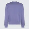 MAISON KITSUNÉ MAISON KITSUNÉ PURPLE SLATE COTTON FLOWER LETTERING SWEATSHIRT