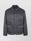 Maison Kitsuné Quilted Blouson Embroidered Detail In Black