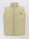 MAISON KITSUNÉ QUILTED COTTON DOWN VEST WITH HIGH COLLAR