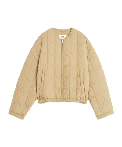 Maison Kitsuné Quilted Jacket In Brown