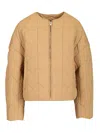 Maison Kitsuné Quilted Jacket Knitwear Brown In Brown