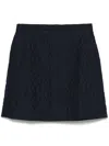 Maison Kitsuné Quilted Mini Skirt In Blue