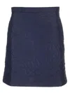 Maison Kitsuné Quilted Mini Skirt Skirts Blue In Blue