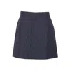 Maison Kitsuné Quilted Floral Skirt Lateral Pockets In Blue