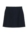 Maison Kitsuné Quilted Mini Skirt In Navy Blue